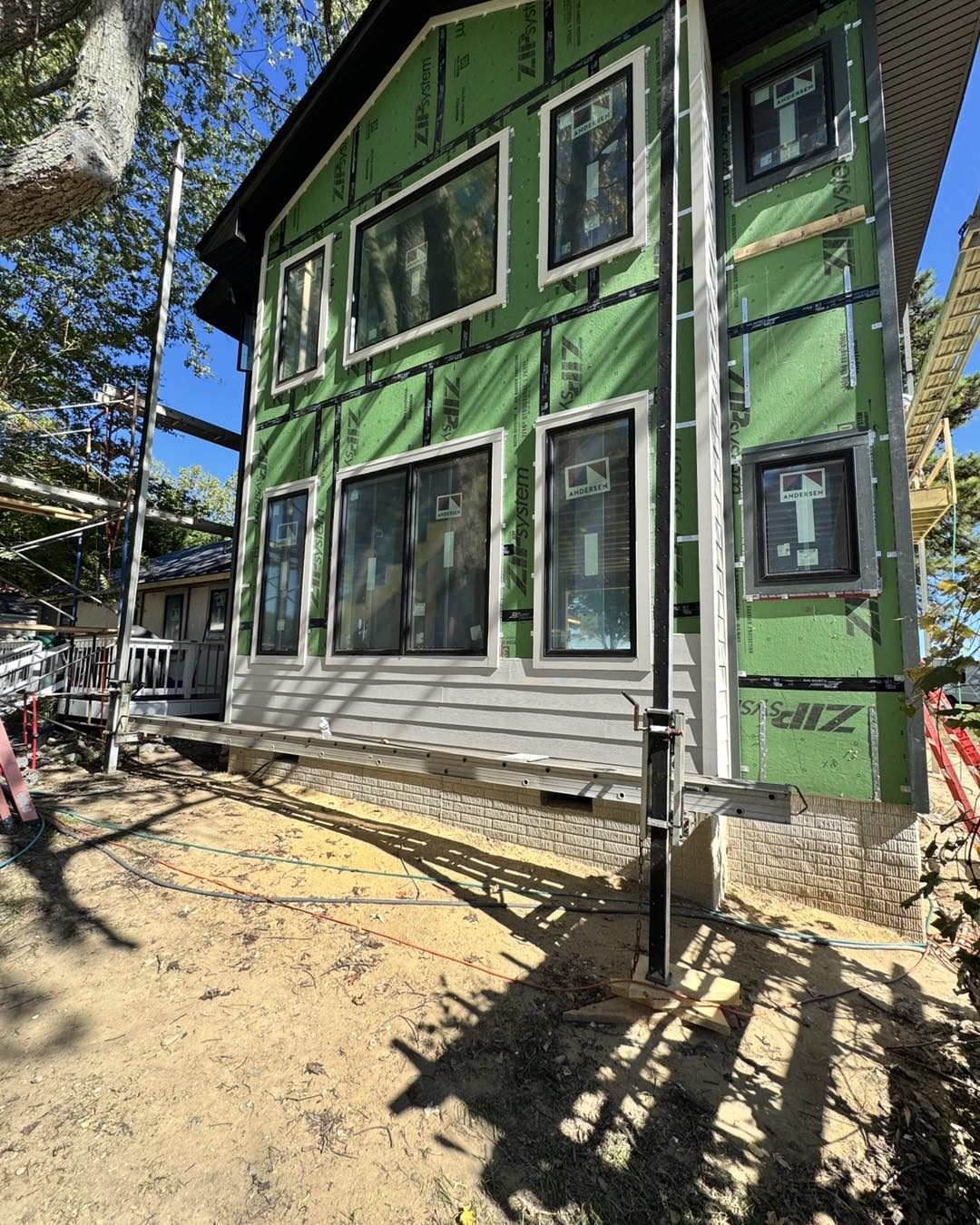 Hardie plank siding and continuous exterior insulation at the Carthagena Creek exterior refresh