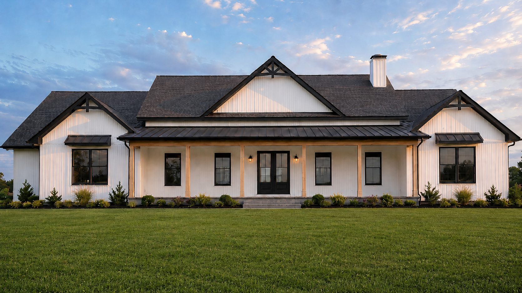 Mount Chance Farm custom farmhouse exterior in Southern Maryland