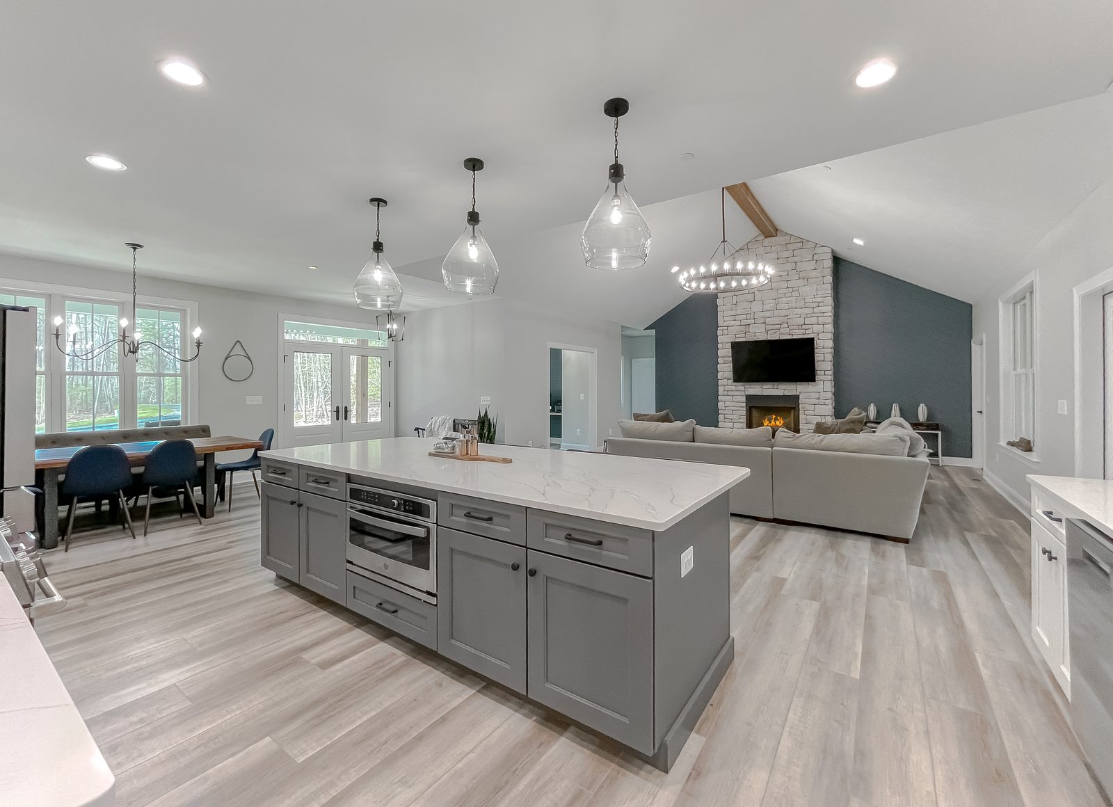 Kitchen in the Oak Hill Farmhouse custom home