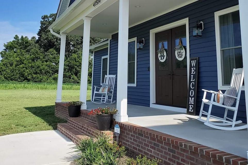 Front porch of the Prospect Hill custom home