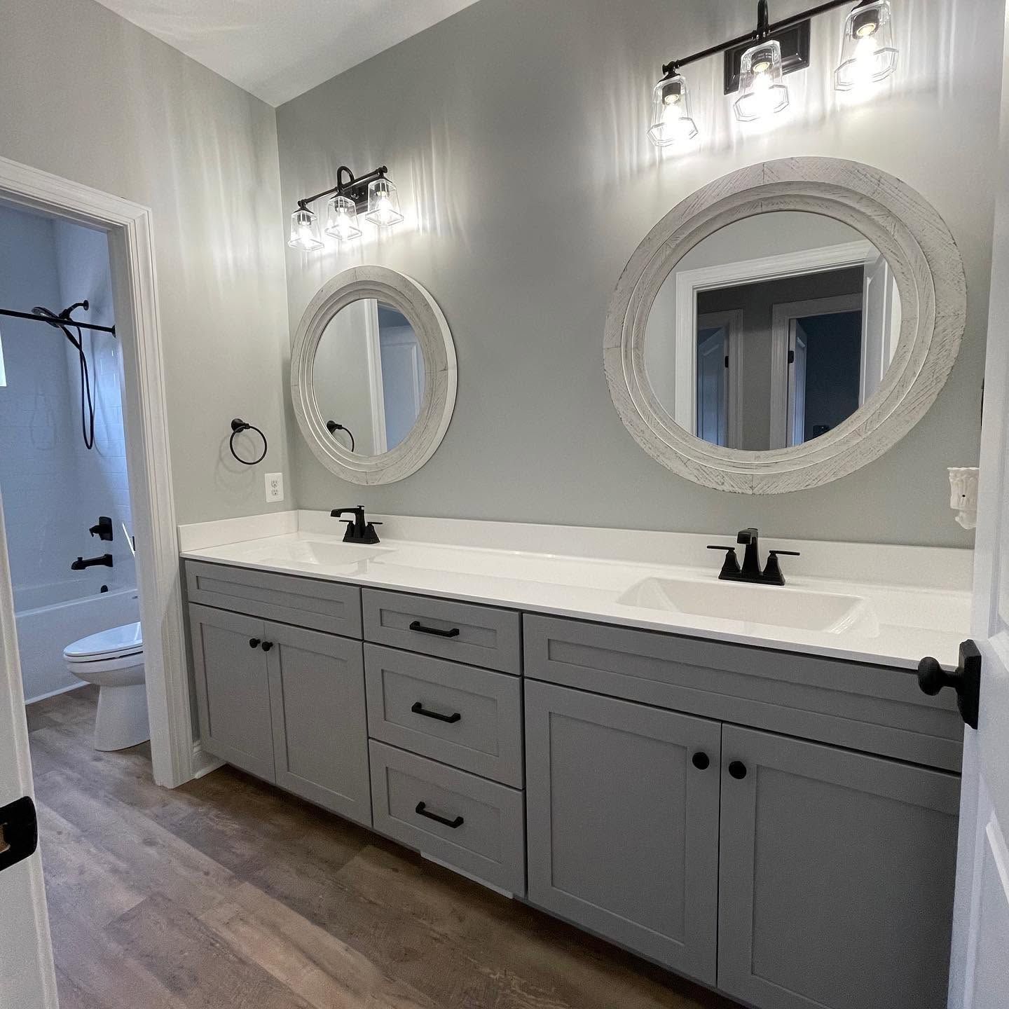 Guest bath in the Prospect Hill custom home