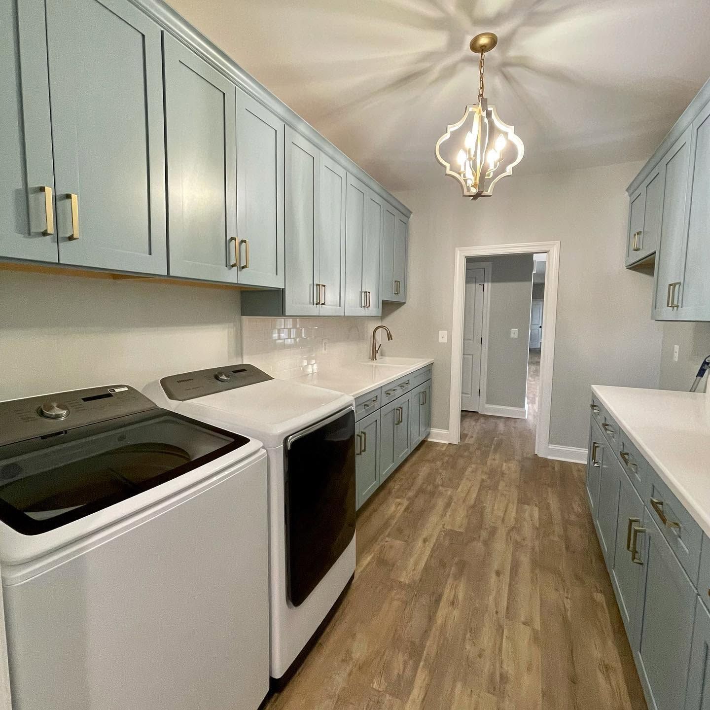 Laundry room in the Prospect Hill custom home