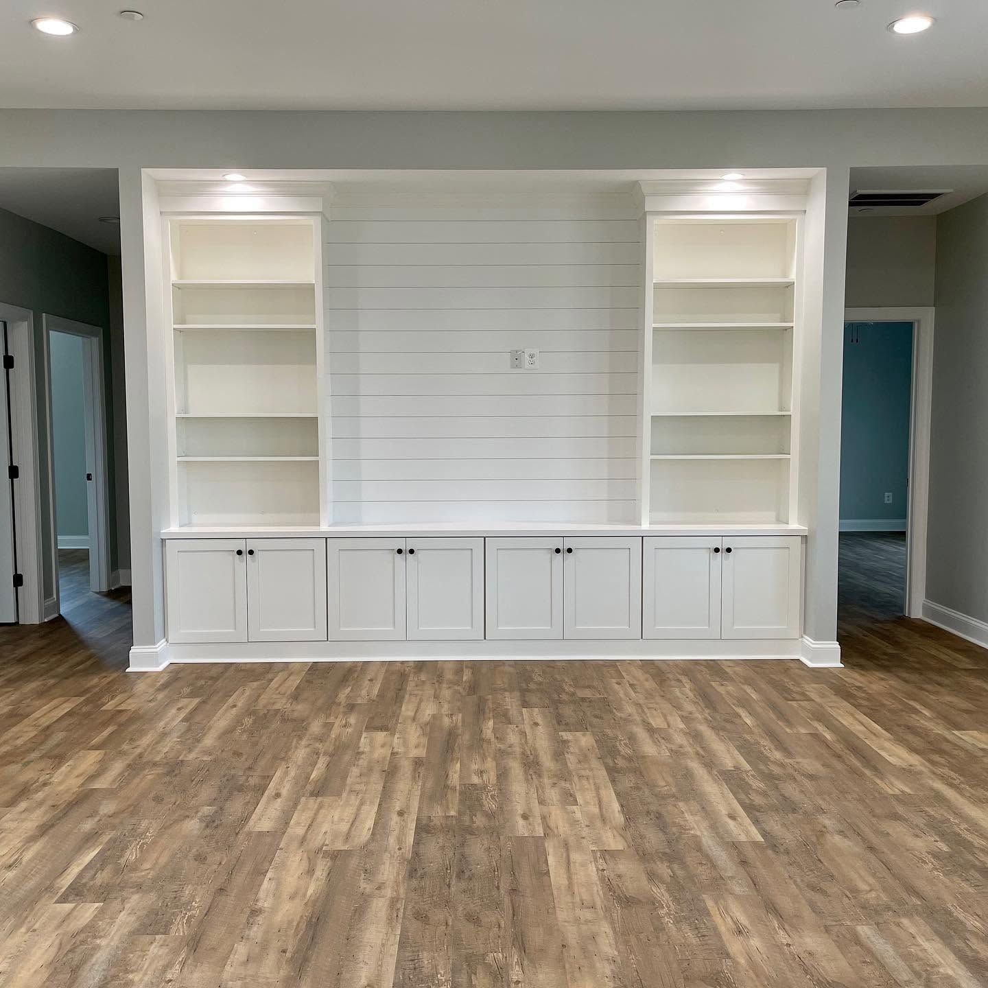 Living room built-ins in the Prospect Hill custom home