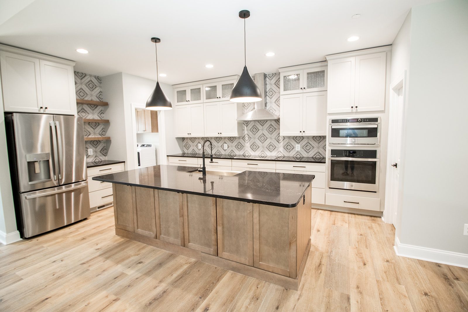 Kitchen in the Waverly Gardens custom home by Shady Lane Construction